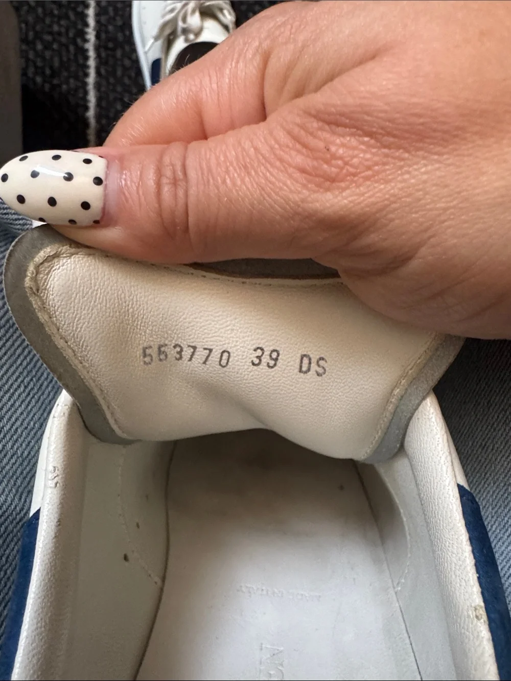 Alexander McQueen White Leather Platform Sneakers with Navy Heel Tab